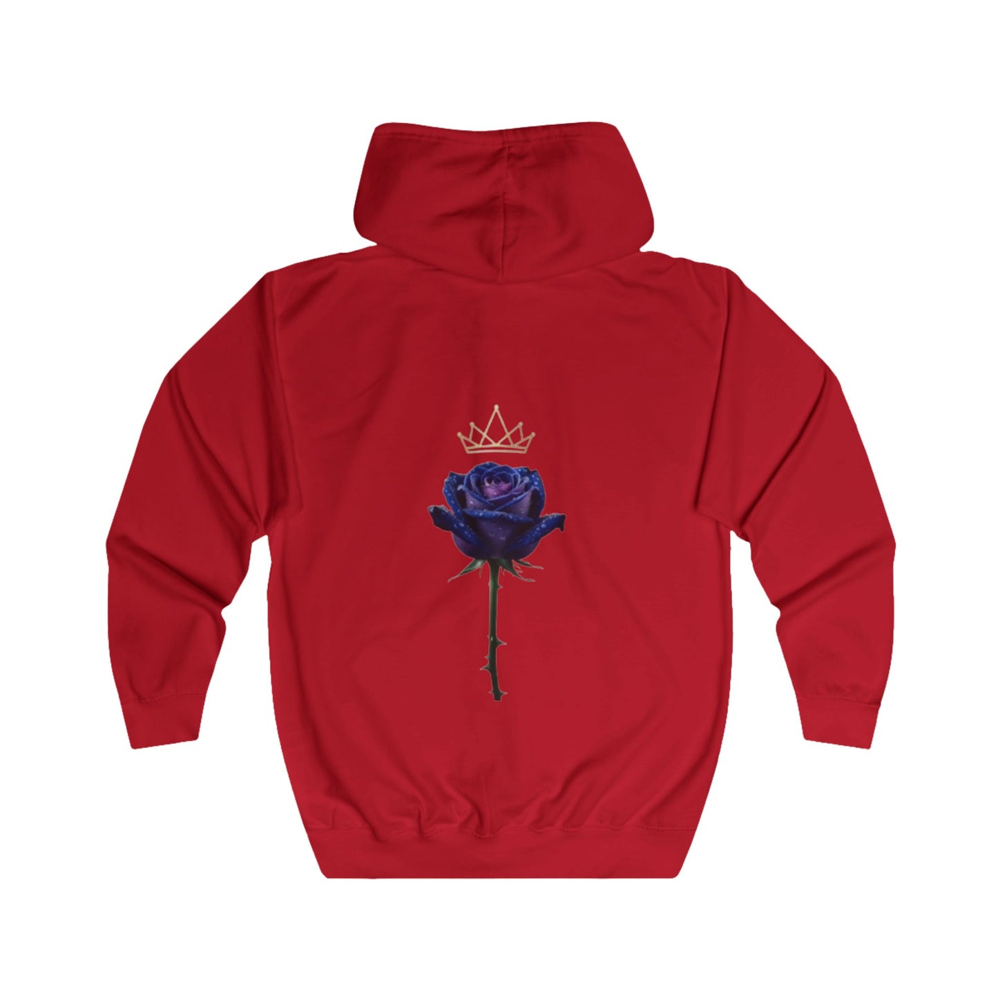 EMPIRE Crown Rose Full Zip Hoodie — Elegant Women's Hoodie