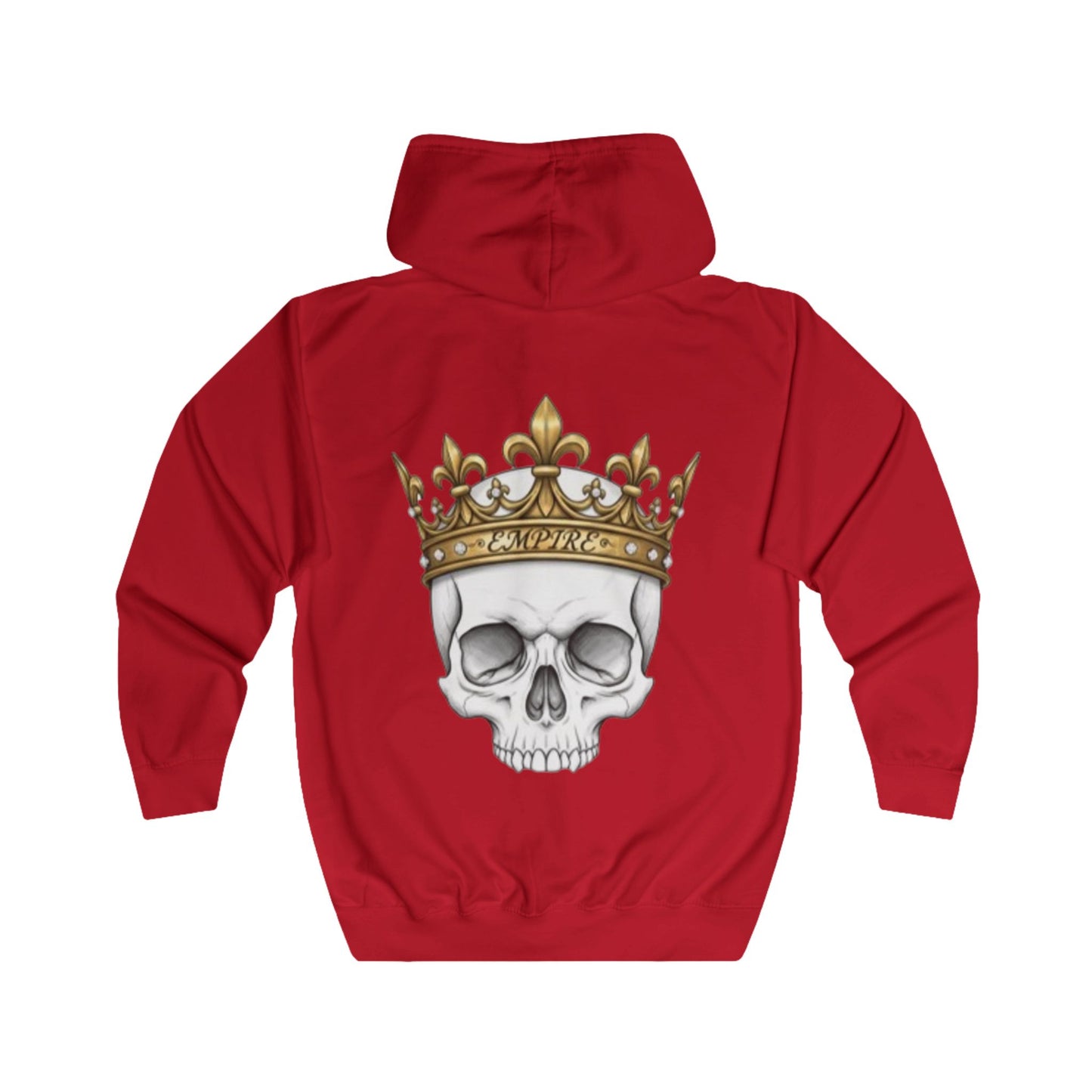 EMPIRE Skull Crown Full Zip Hoodie — Bold Women's Edgy Hoodie