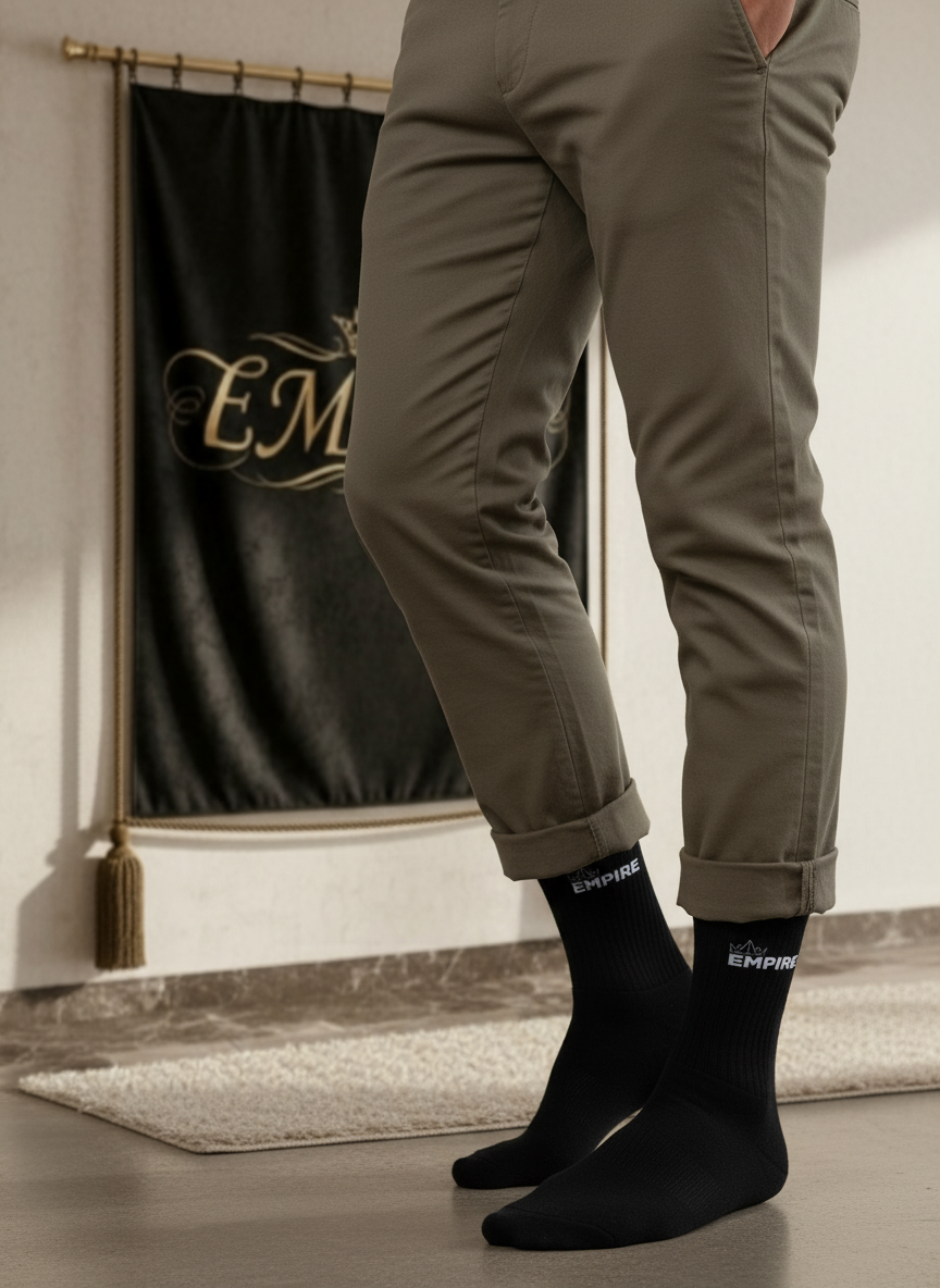 Chaussettes noires EMPIRE vue profil