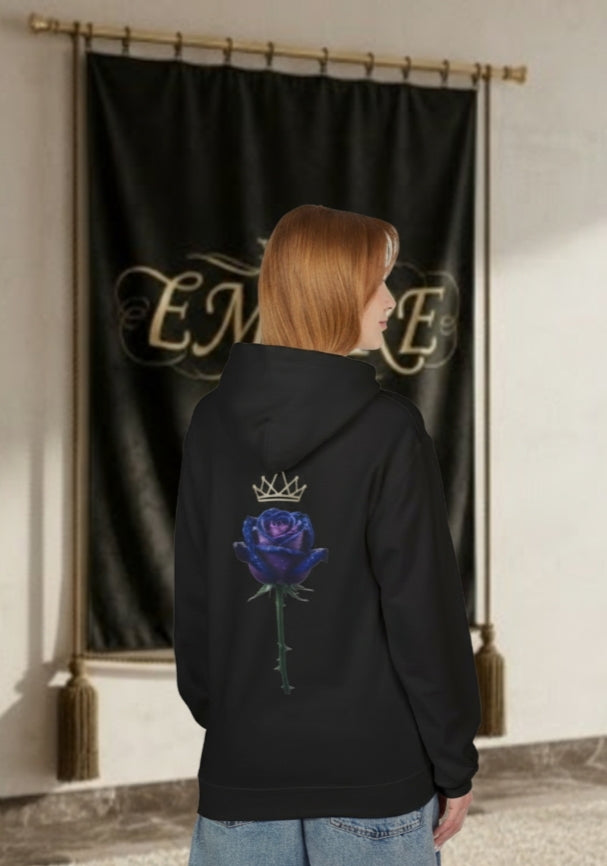 EMPIRE Crown Rose Hoodie — Elegant Women's Premium Hoodie