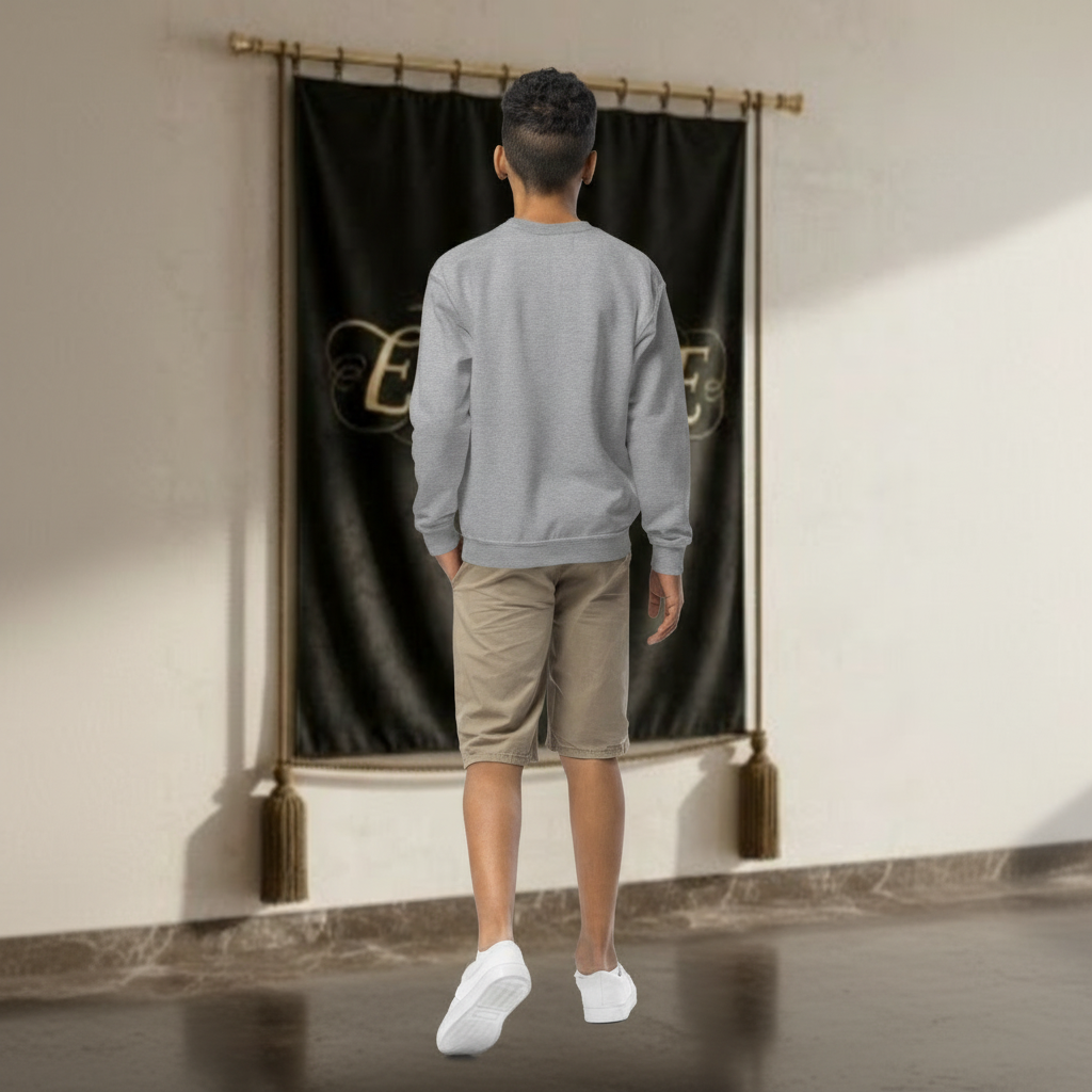 Sweatshirt gris EMPIRE panthère - Vue de dos