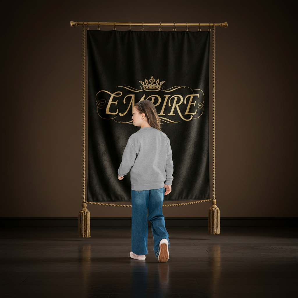 Sweatshirt gris panda EMPIRE - Vue de dos