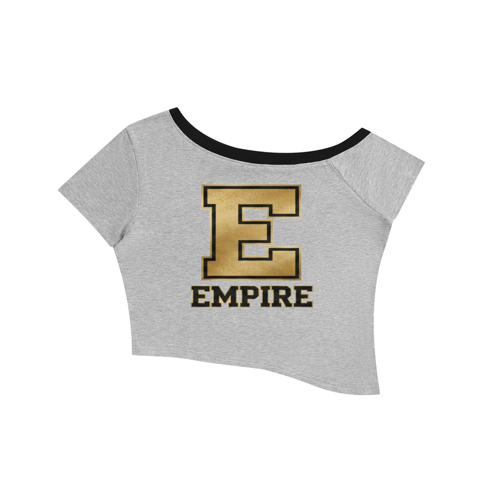 EMPIRE Women's Asymmetric Off-Shoulder Crop Top