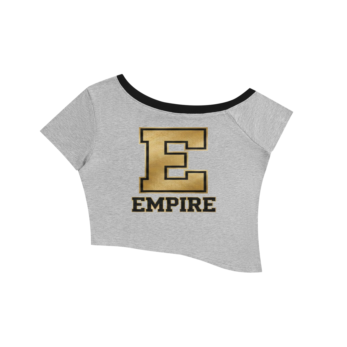 EMPIRE Women's Asymmetric Off-Shoulder Crop Top