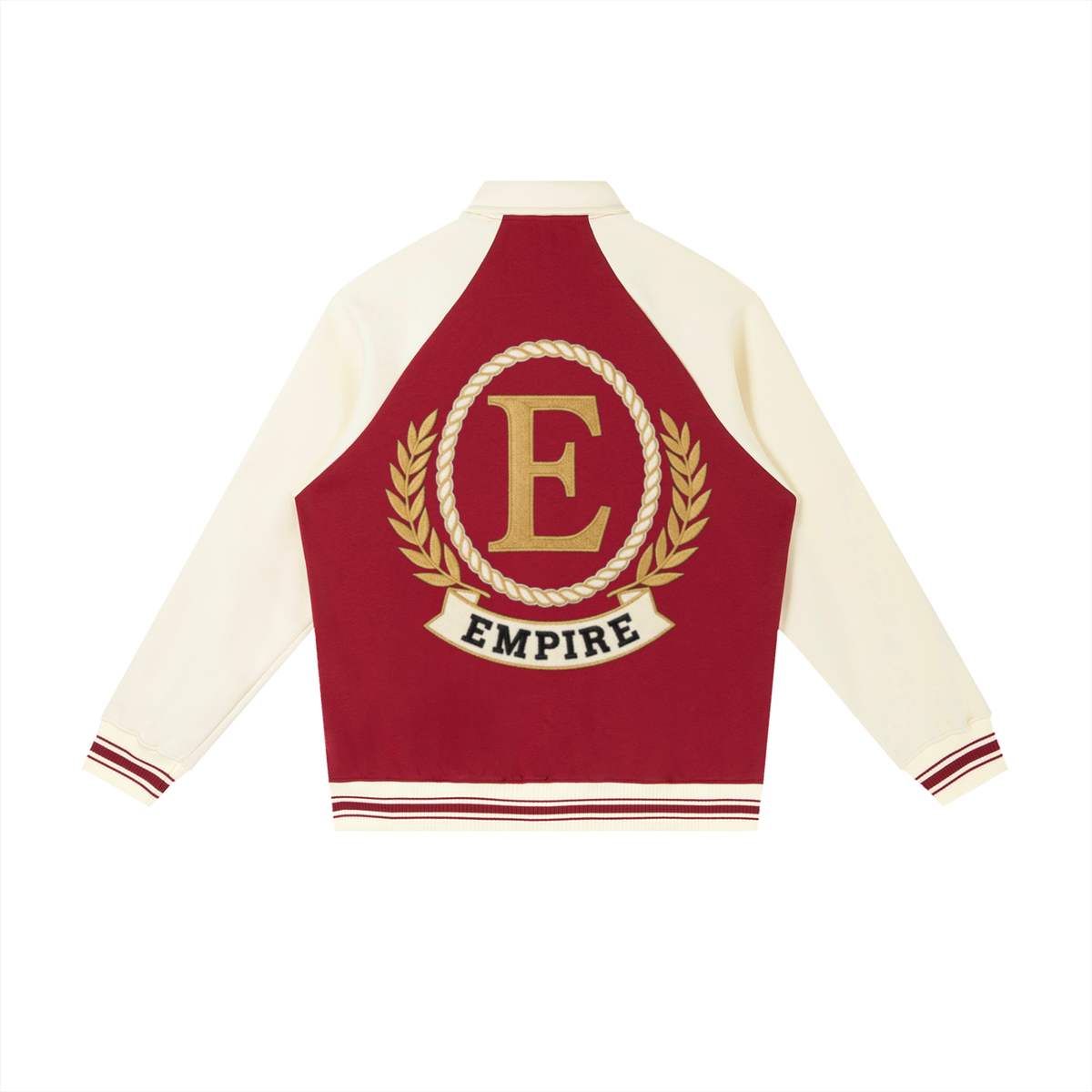 EMPIRE Men’s Contrast Raglan-Sleeve Baseball Jacket — Private Club
