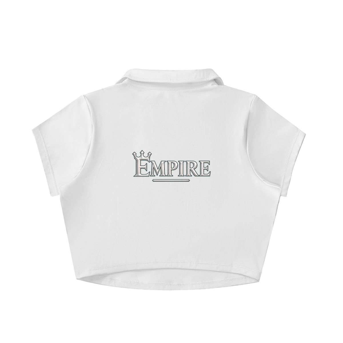 EMPIRE Women's V-Neck Crop Top — Graphite Crowned