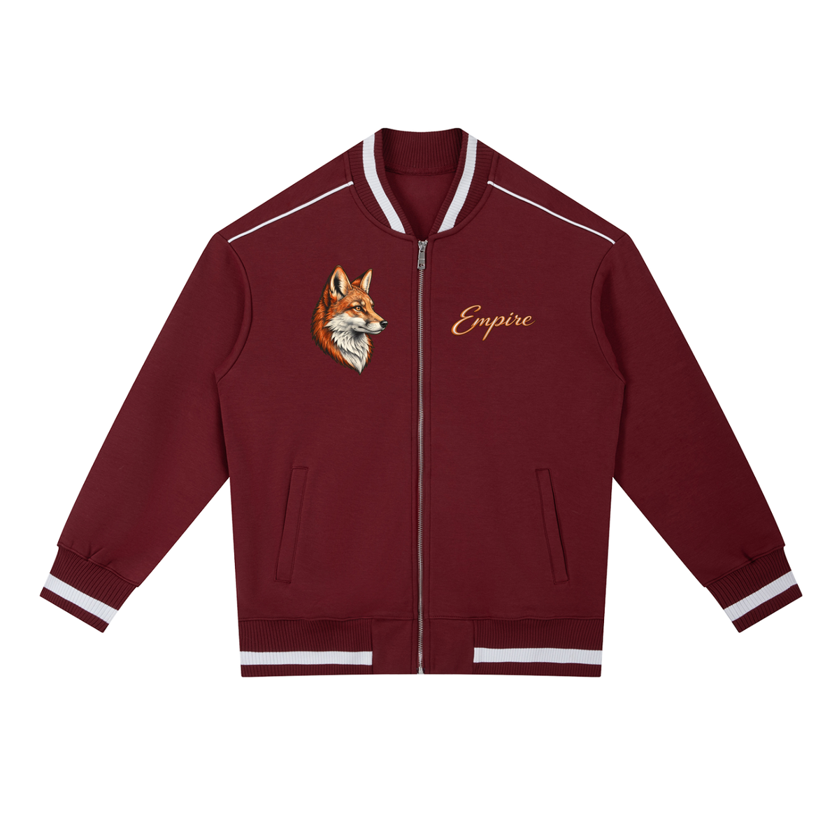 EMPIRE Women's Contrast-Piping Zip Bomber Jacket — Empire Fox