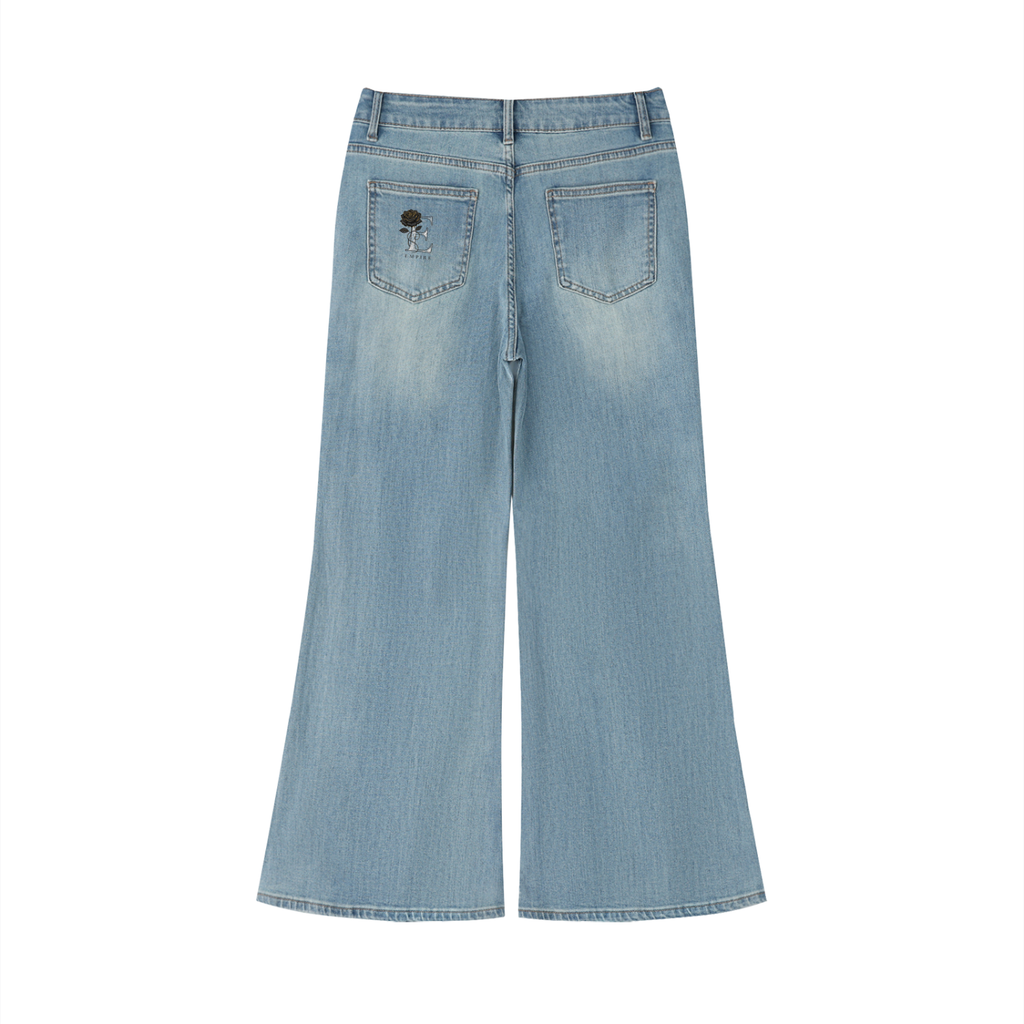 EMPIRE Vintage Wash Flared Leg Jeans — Effortless Silhouette