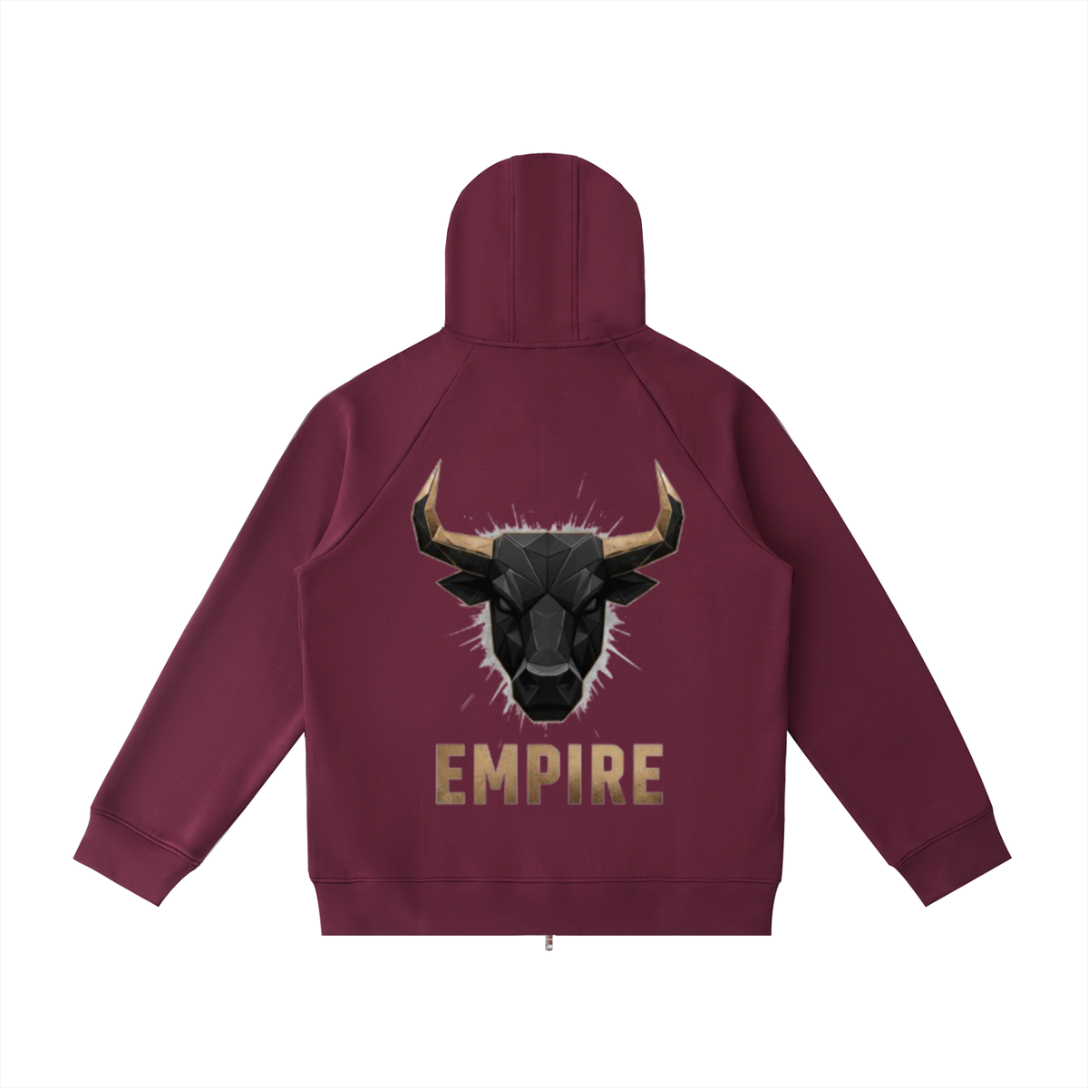 EMPIRE Men’s Raglan-Sleeve Zip Hoodie — Iron Bull