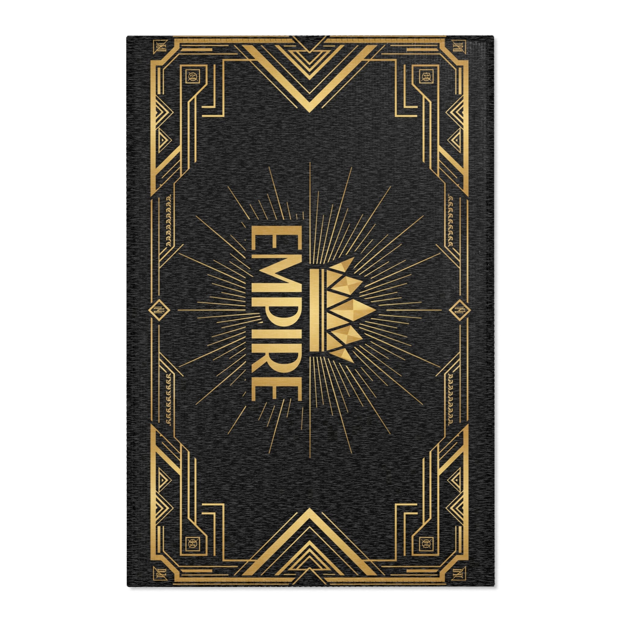 EMPIRE Area Rug — Art Deco Black & Gold
