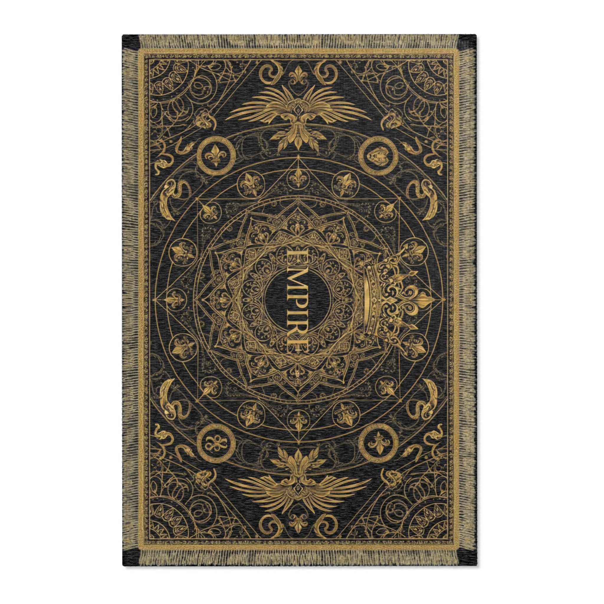 EMPIRE Area Rug — Sacred Geometry Mandala Gold