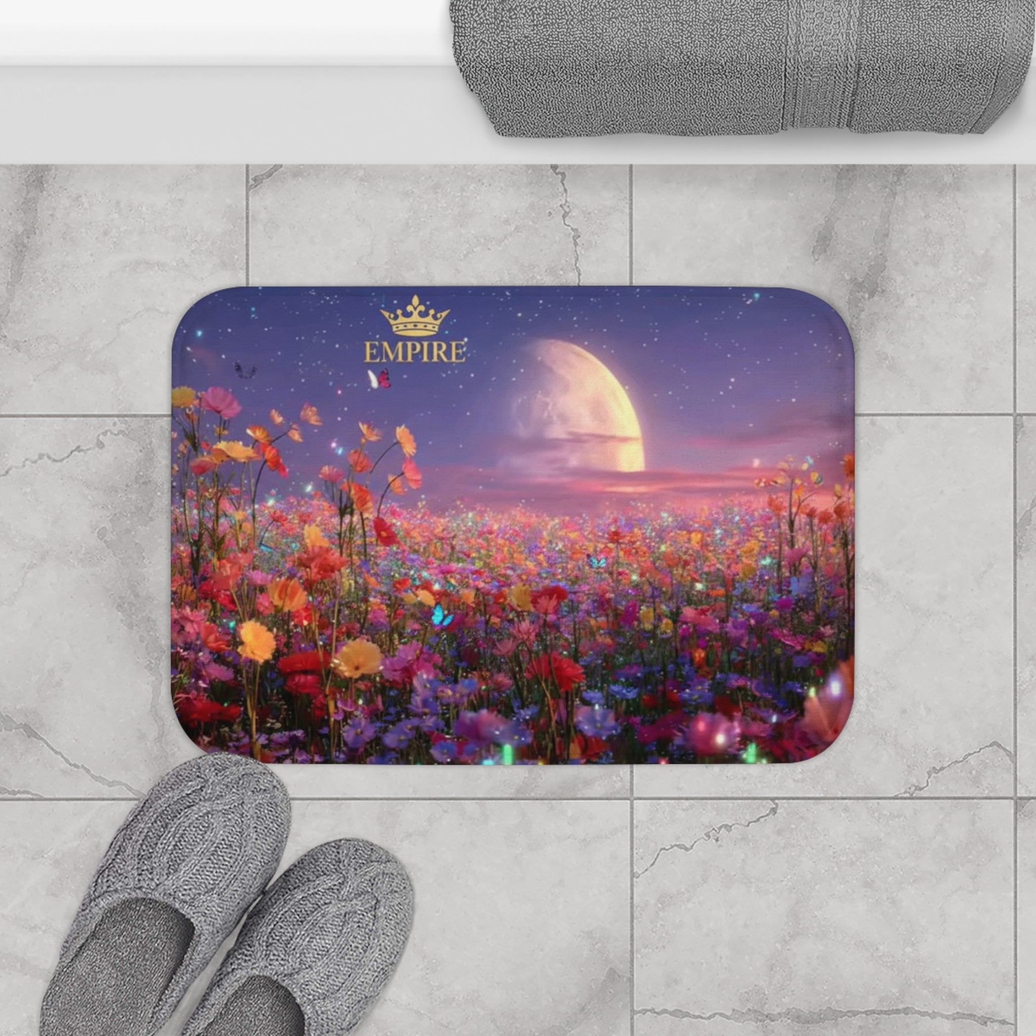 EMPIRE Moonlit Wildflower Bath Mat — Dreamy Floral Decor