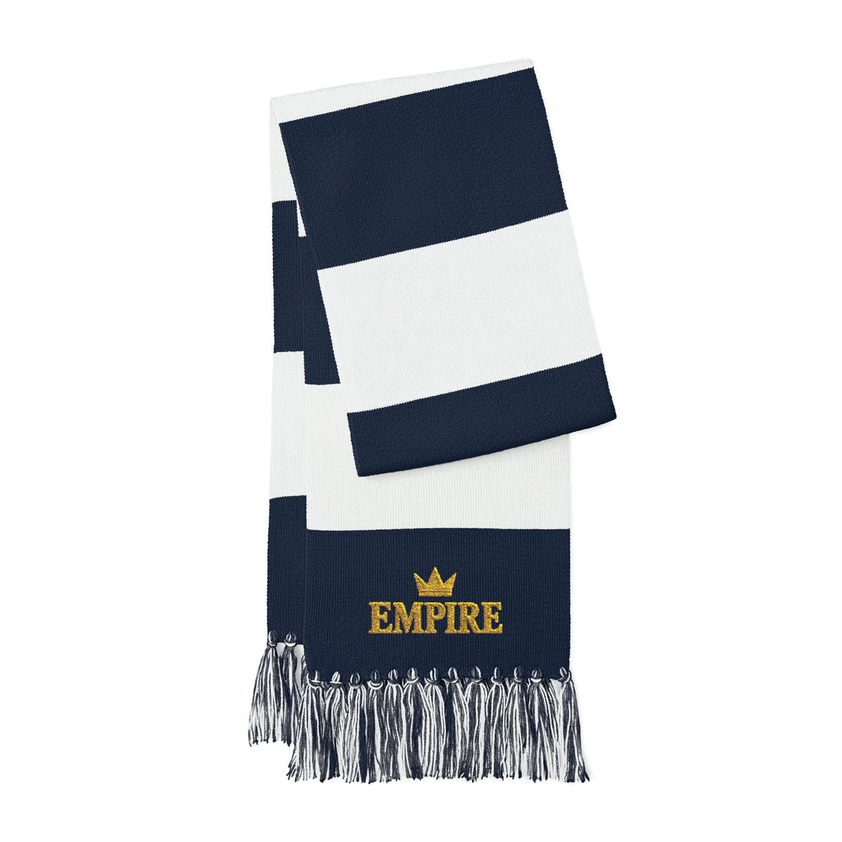 EMPIRE Men's Fringed Scarf — Empire gold crown