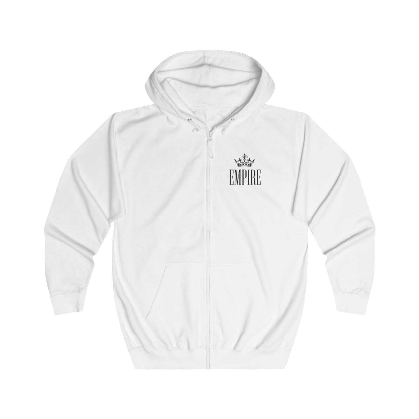 EMPIRE Crown Rose Full Zip Hoodie — Elegant Women's Hoodie