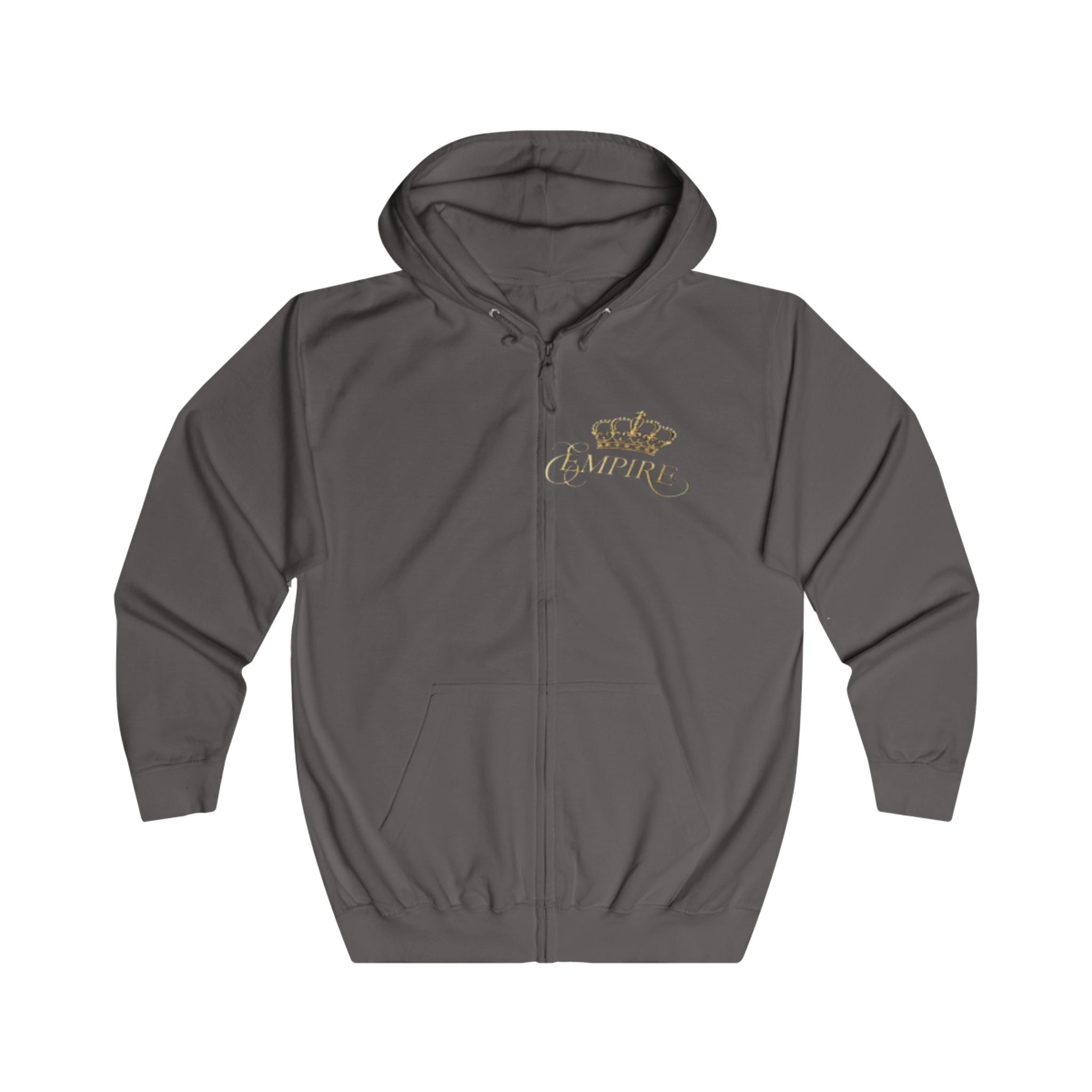 EMPIRE Skull Crown Full Zip Hoodie — Bold Men's Edgy Streetwear