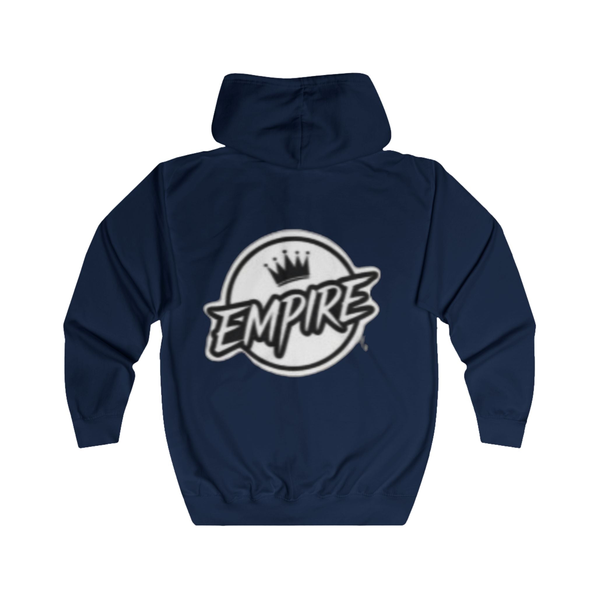 EMPIRE Crown Ornate Full Zip Hoodie — Premium Men's Elegant Streetwear