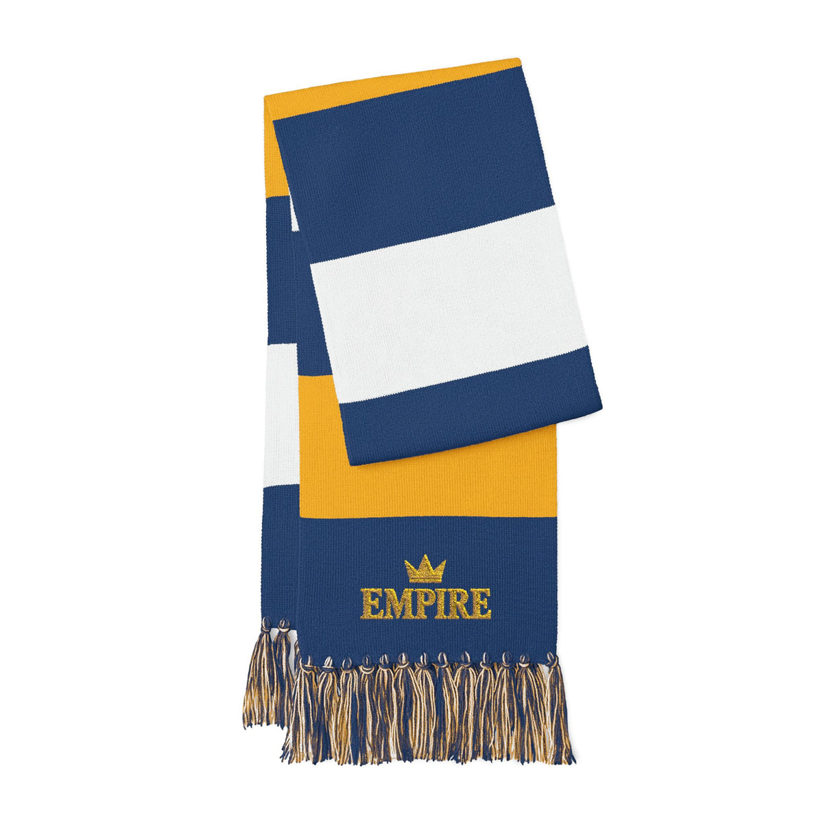EMPIRE Men's Fringed Scarf — Empire gold crown
