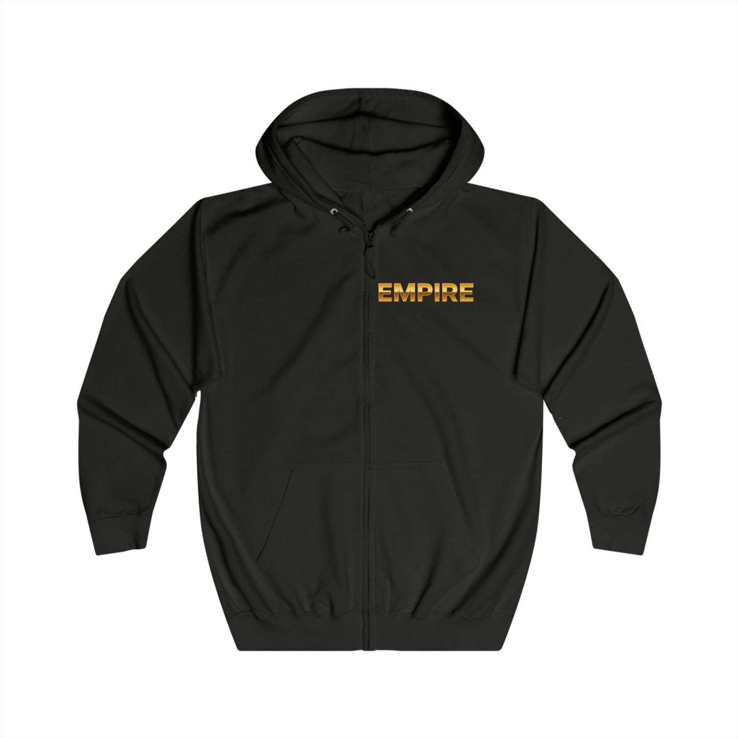 EMPIRE Crown Ornate Full Zip Hoodie — Premium Men's Elegant Streetwear