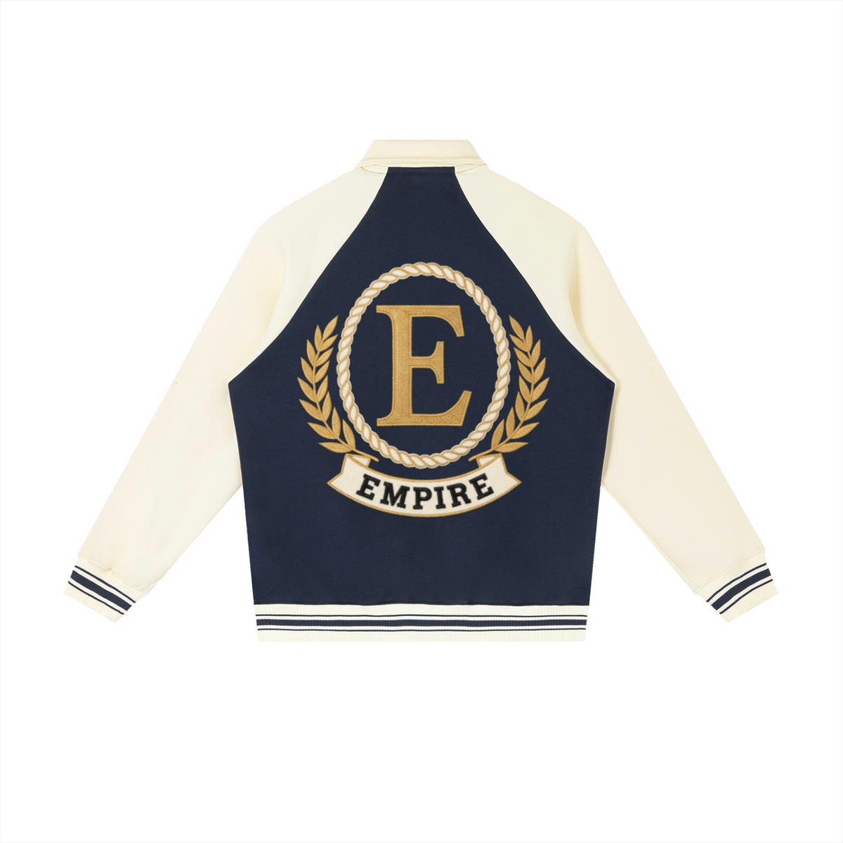 EMPIRE Men’s Contrast Raglan-Sleeve Baseball Jacket — Private Club