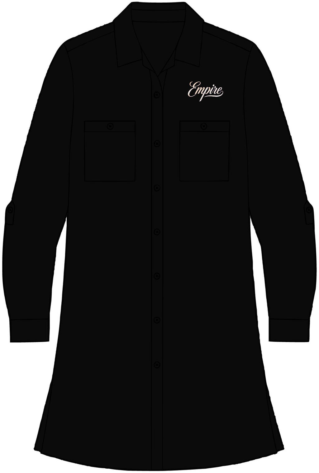 EMPIRE Women's Textured Crepe Tunic Shirt