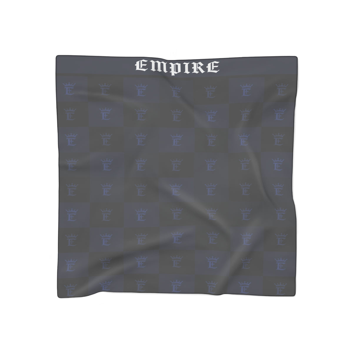 EMPIRE Men's Square Scarf — Empire blue damier