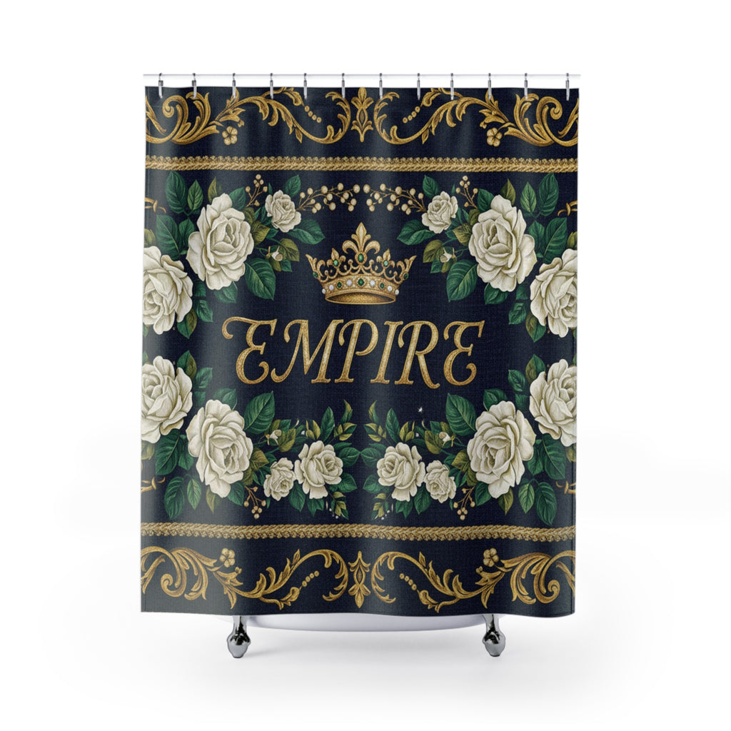 EMPIRE Shower Curtain — Crown Regal Floral Bath Design