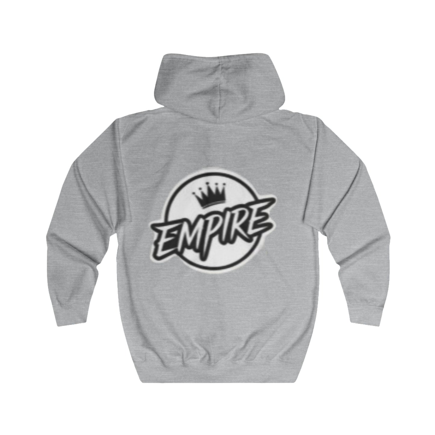 EMPIRE Crown Ornate Full Zip Hoodie — Premium Men's Elegant Streetwear