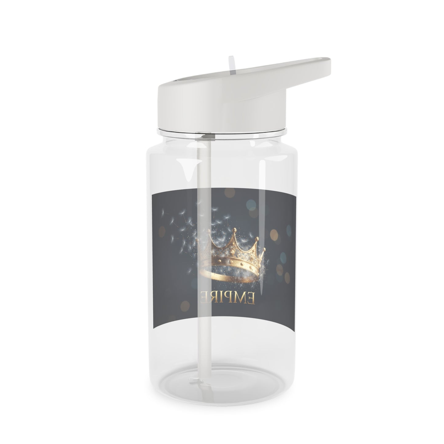 Tritan Water Bottle with Gold Crown — 16.9oz BPA-Free