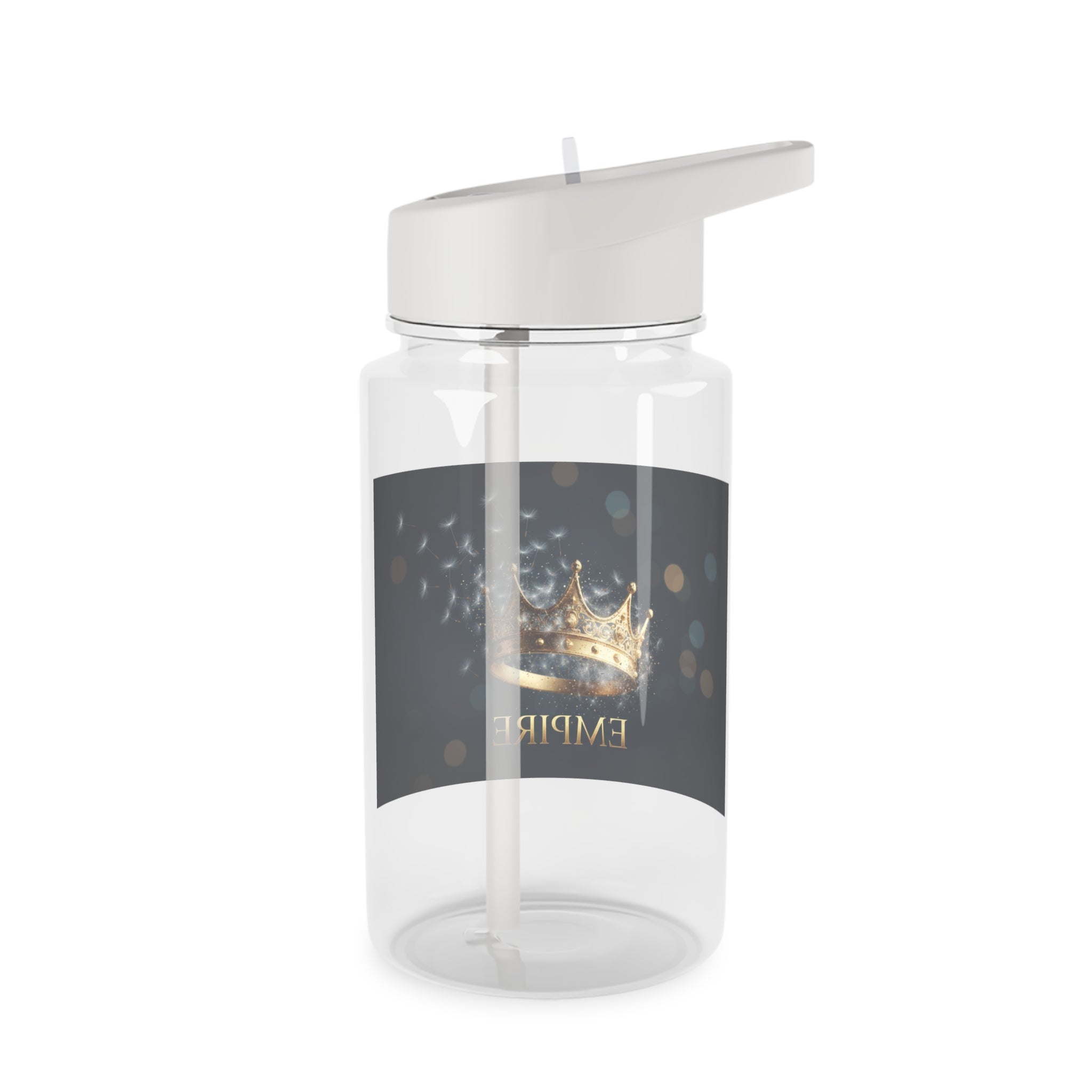 Tritan Water Bottle with Gold Crown — 16.9oz BPA-Free