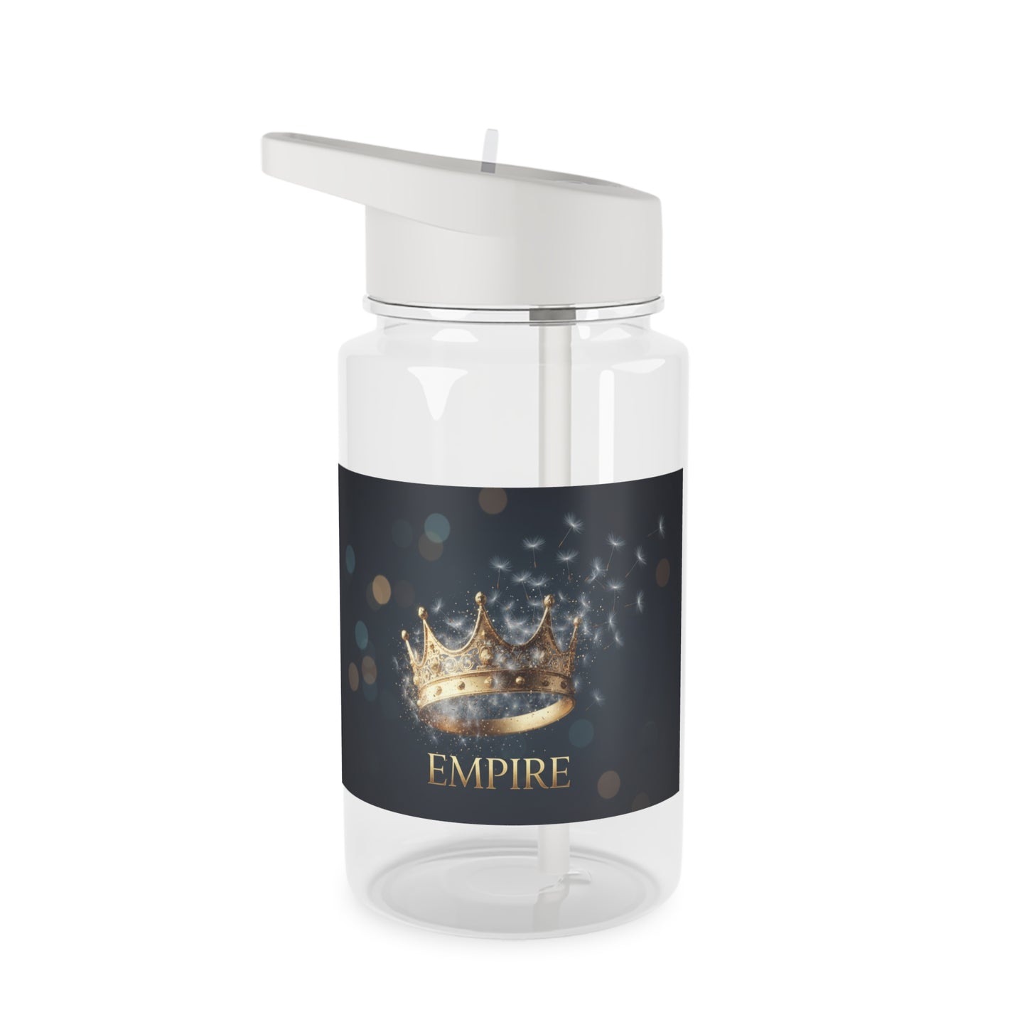 Tritan Water Bottle with Gold Crown — 16.9oz BPA-Free