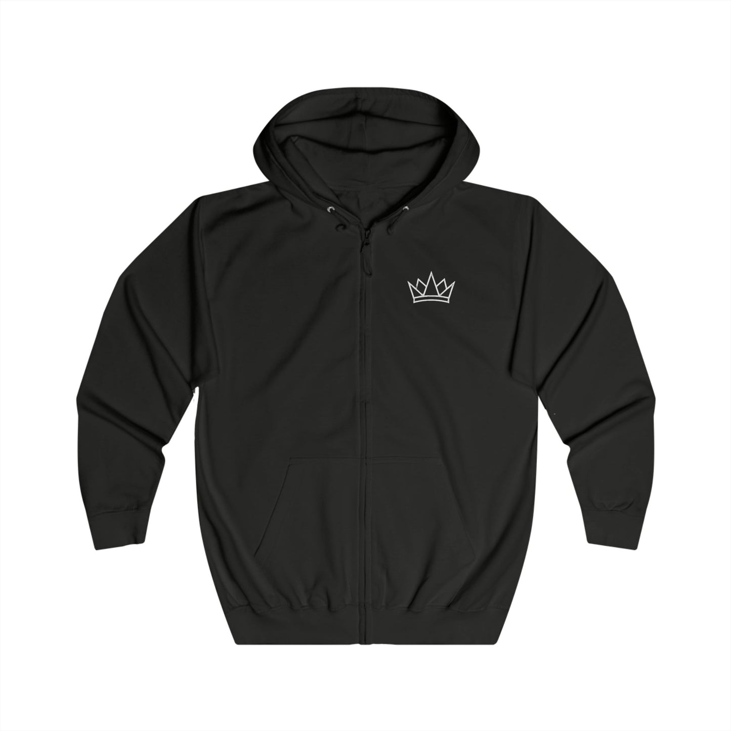EMPIRE Crown Ornate Full Zip Hoodie — Premium Men's Elegant Streetwear