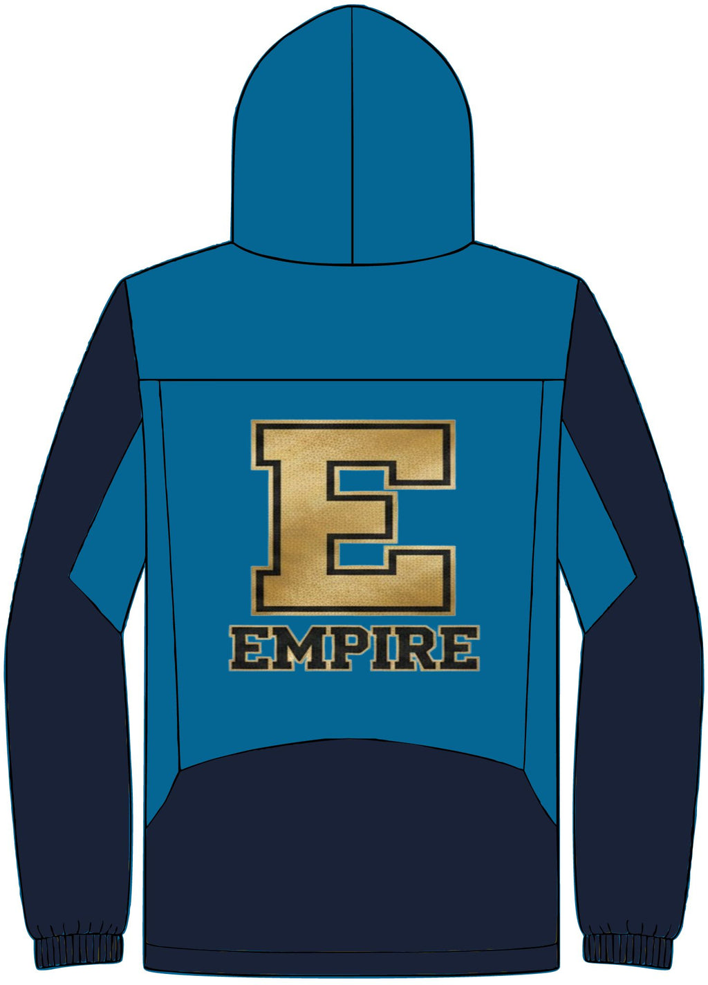 EMPIRE Men's Tall Insulated Hooded Jacket — Empire Gold Letter