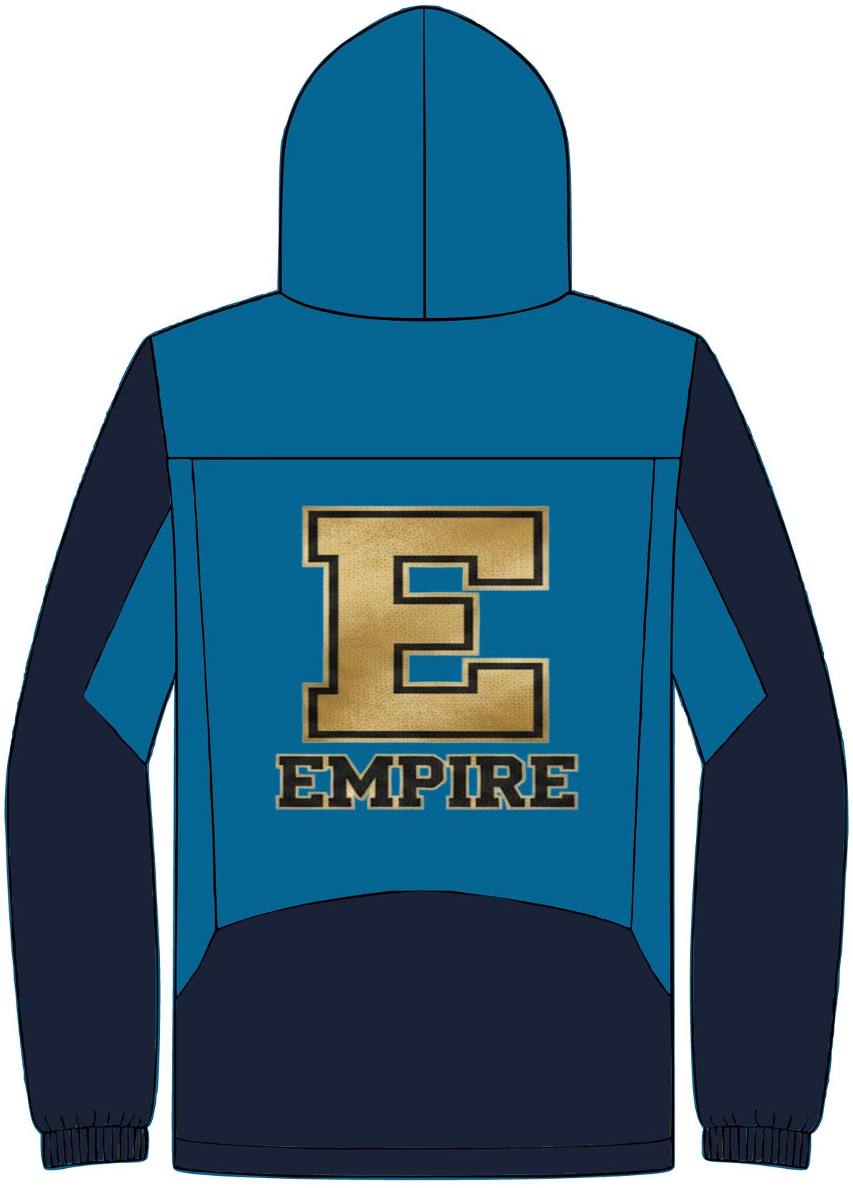 EMPIRE Men's Tall Insulated Hooded Jacket — Empire Gold Letter