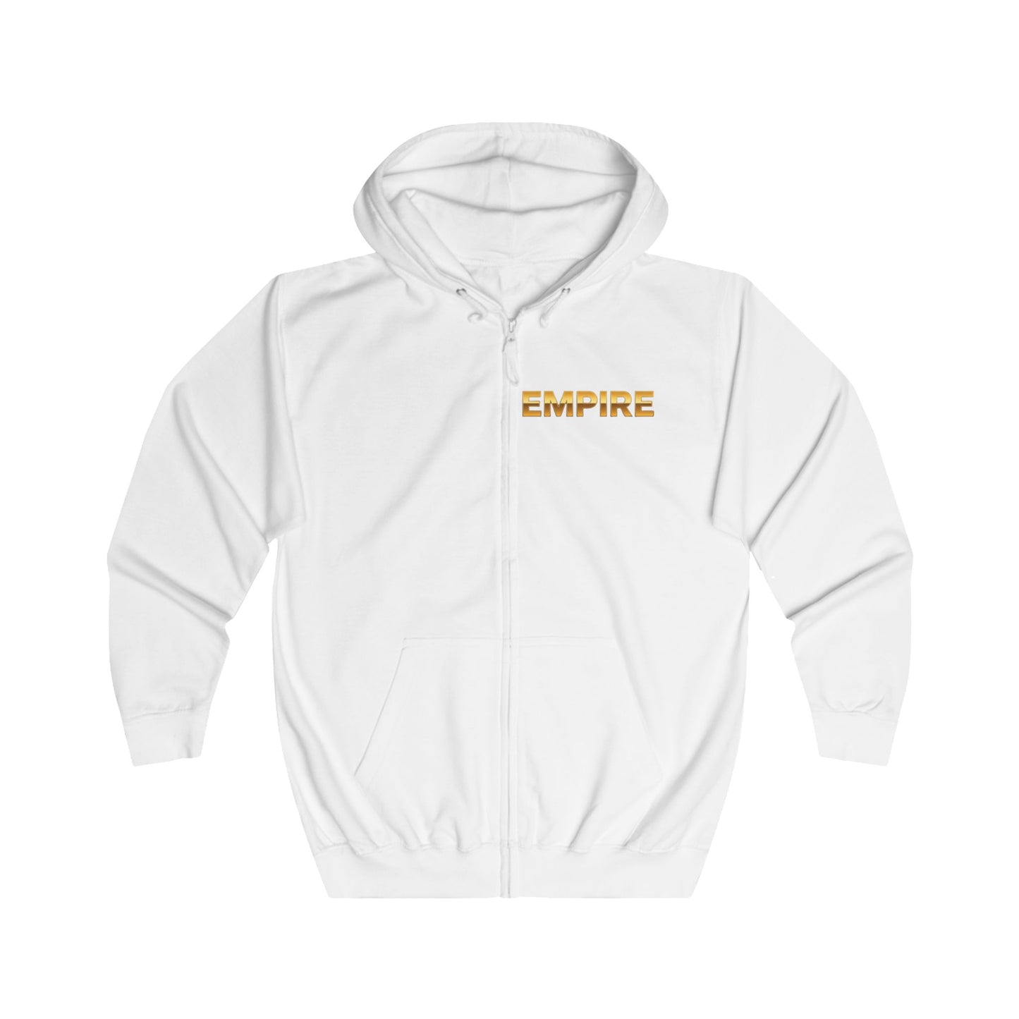 EMPIRE Crown Ornate Full Zip Hoodie — Premium Men's Elegant Streetwear