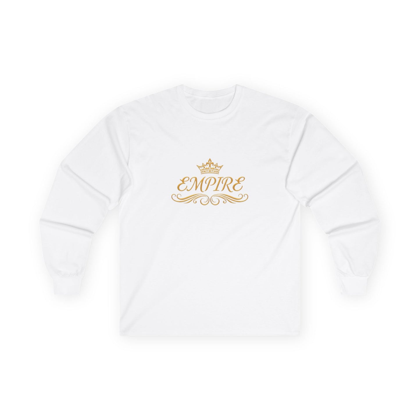 EMPIRE Ornate Crown Long Sleeve Tee — Luxury Women's Cotton Shirt