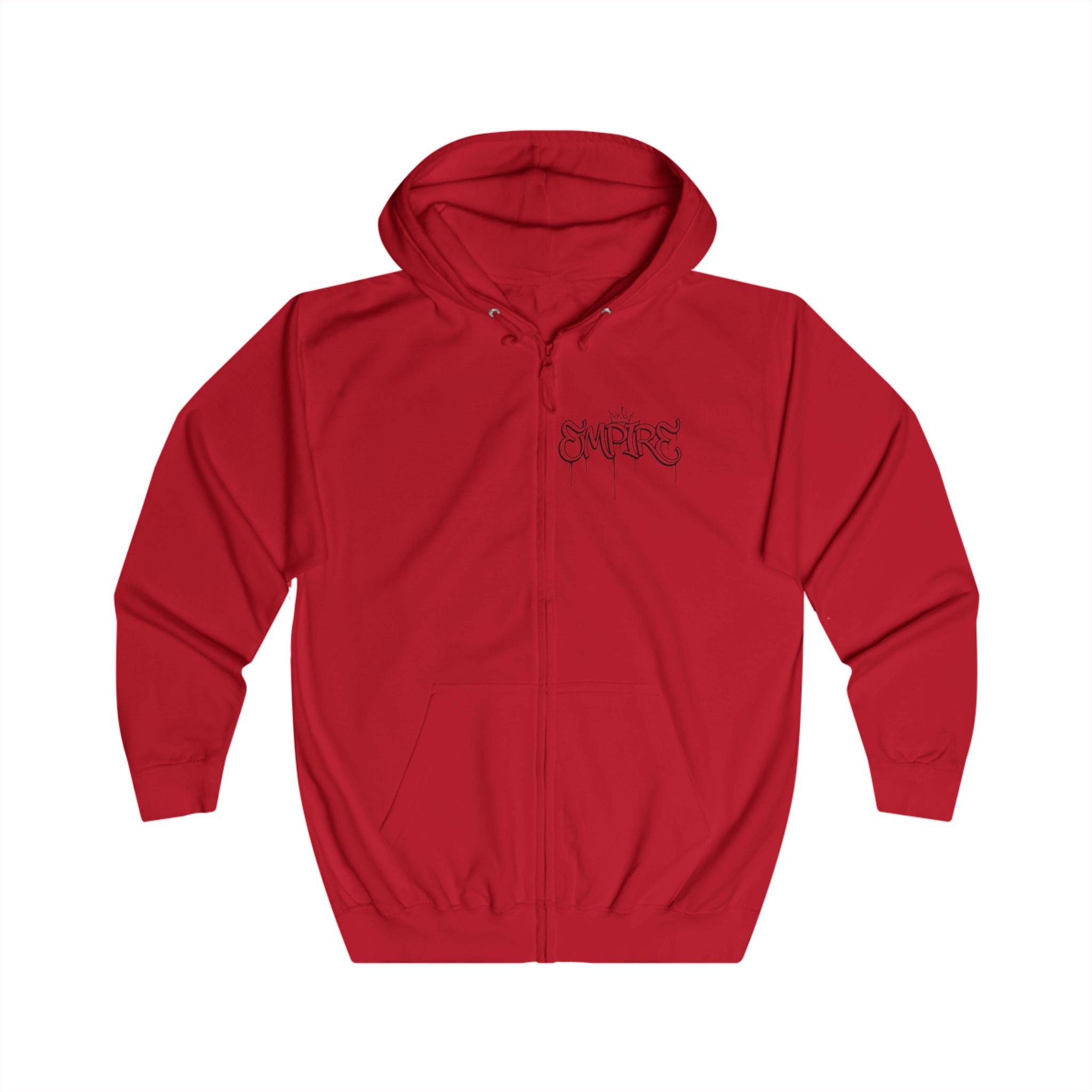 EMPIRE Skull Crown Full Zip Hoodie — Bold Women's Edgy Hoodie