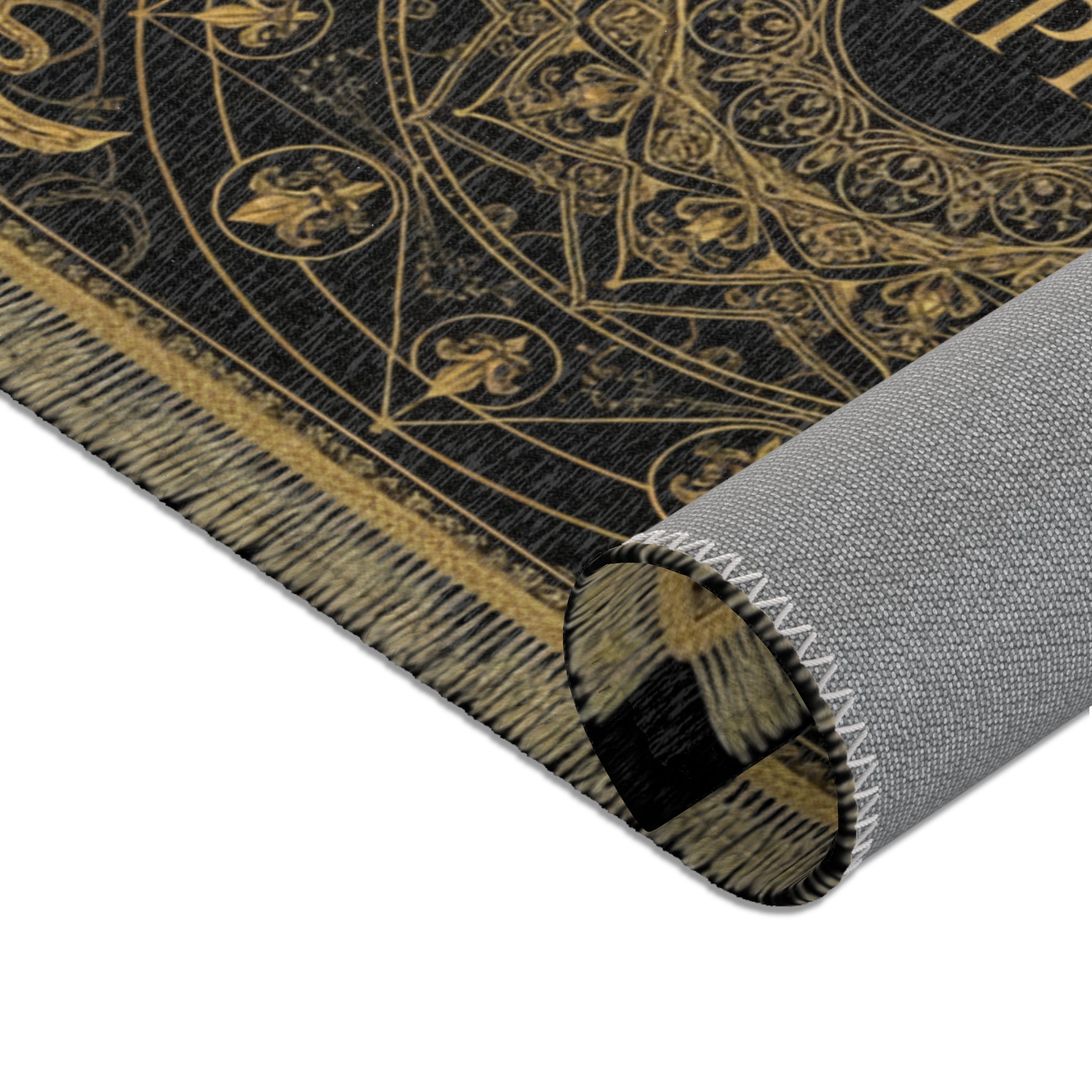 EMPIRE Area Rug — Sacred Geometry Mandala Gold