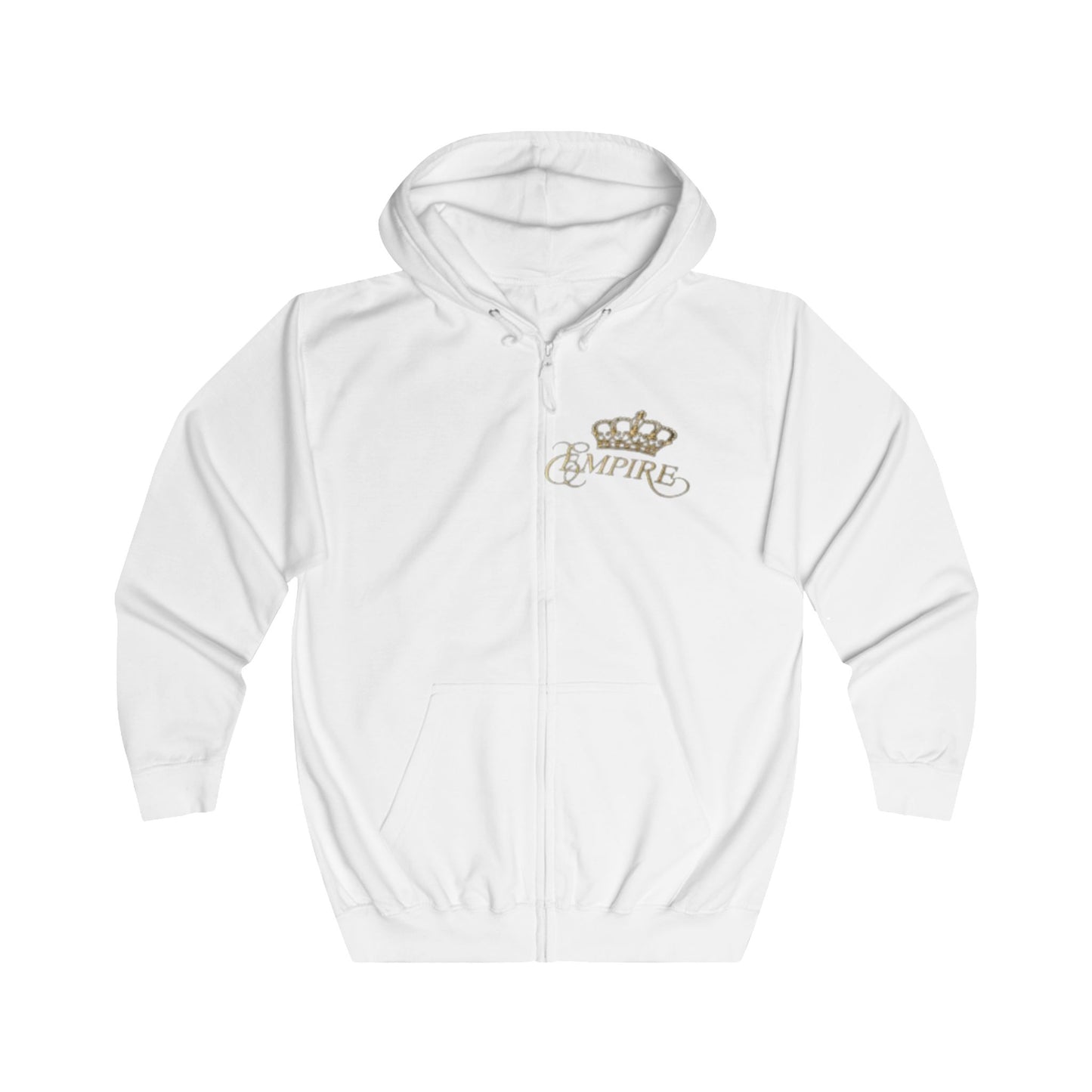 EMPIRE Skull Crown Full Zip Hoodie — Bold Men's Edgy Streetwear