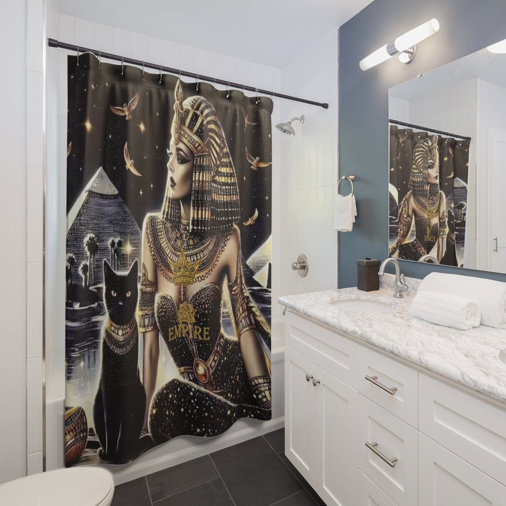 EMPIRE Egyptian Queen Shower Curtain — Luxury Bath Decor