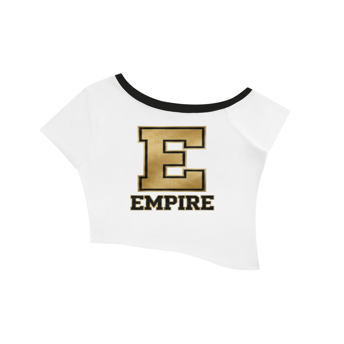 EMPIRE Women's Asymmetric Off-Shoulder Crop Top