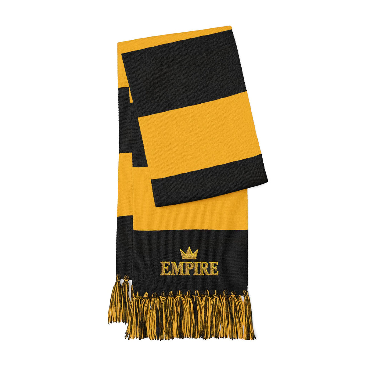 EMPIRE Men's Fringed Scarf — Empire gold crown