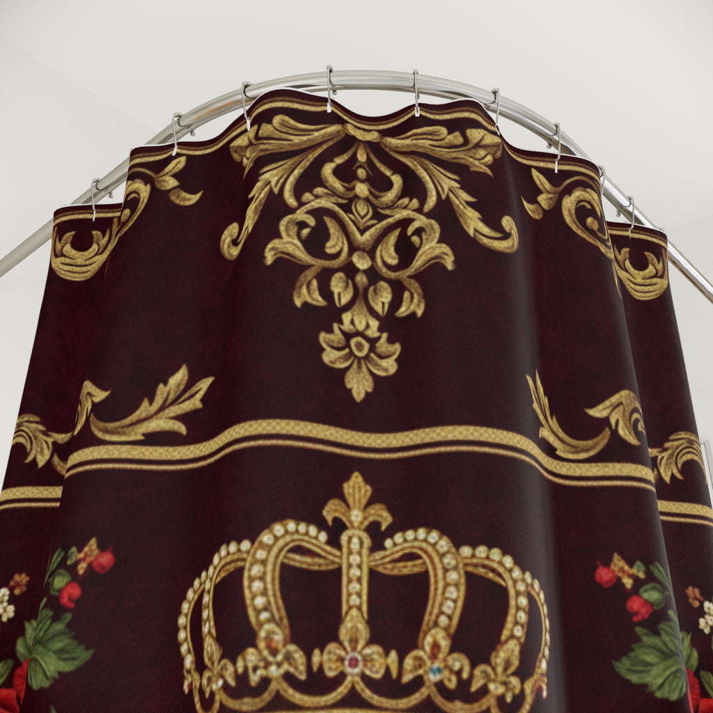 EMPIRE Shower Curtain — Royal Crown & Rose Bathroom Design