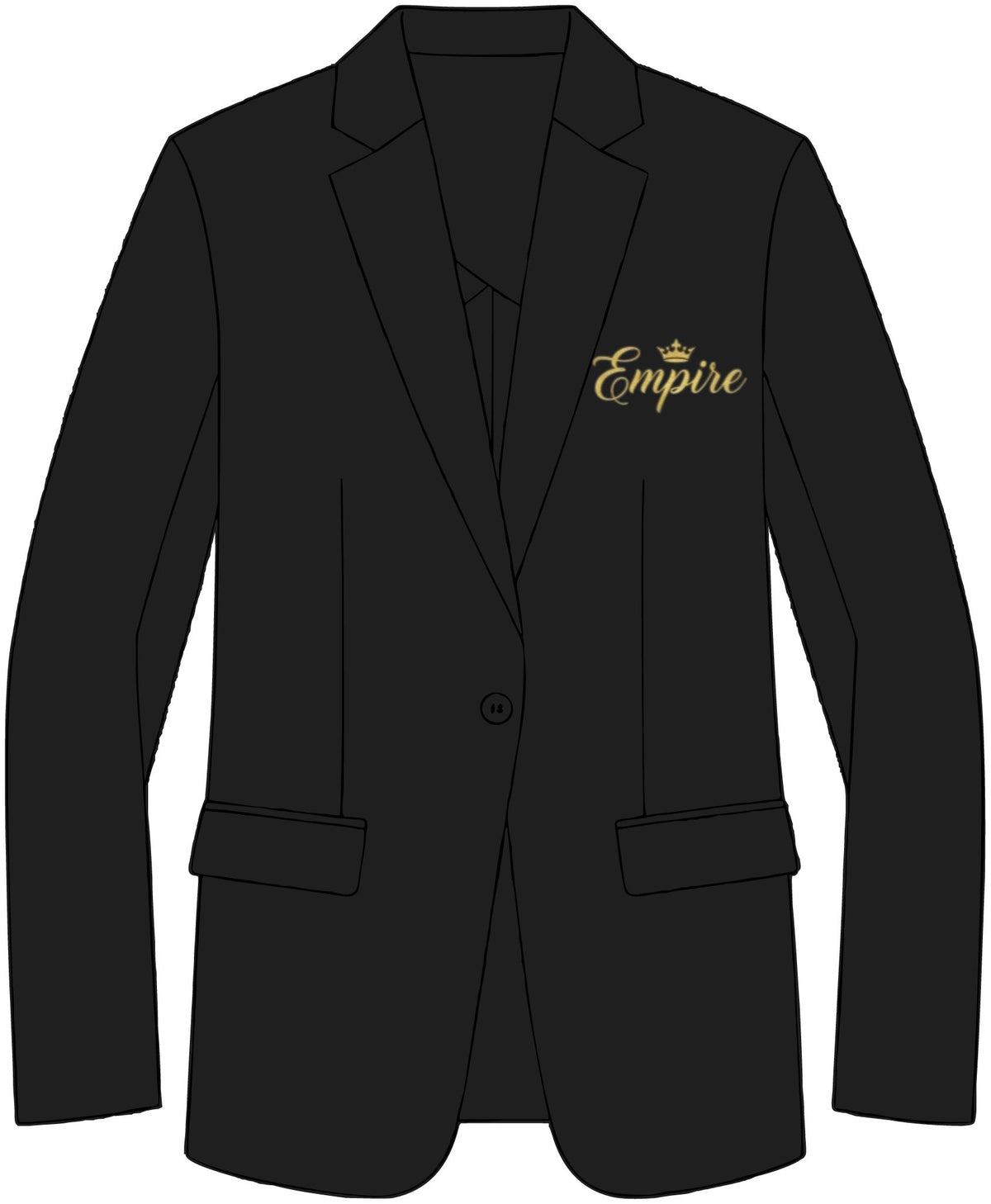 EMPIRE Women's Single-Button Blazer