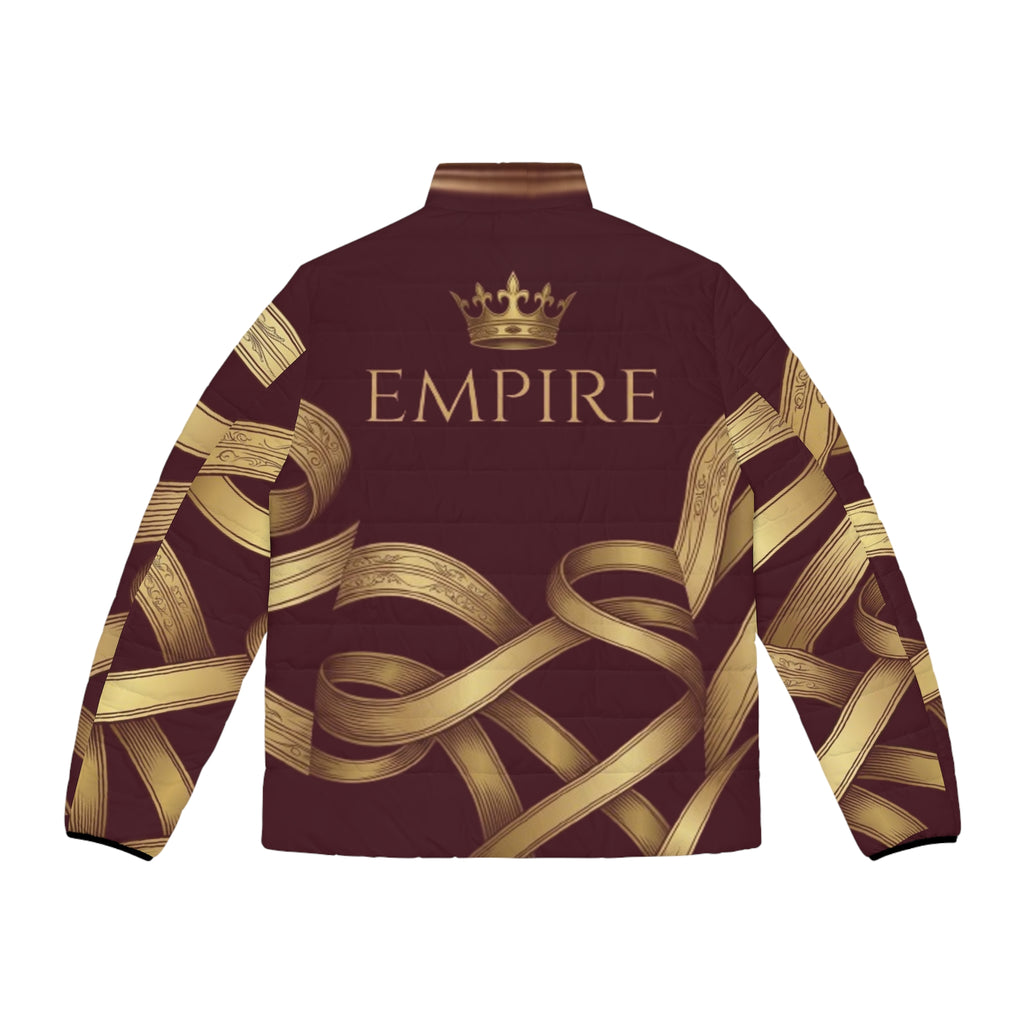 EMPIRE Men's Stand-Collar Puffer Jacket — Empire ruban entrelacés