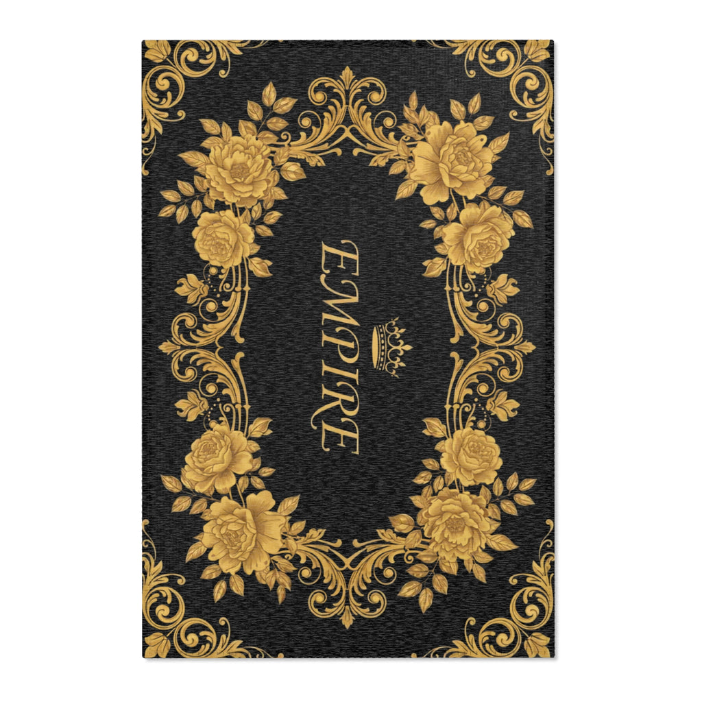 EMPIRE Area Rug — Baroque Floral Gold