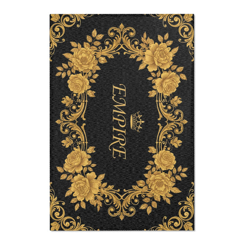 EMPIRE Area Rug — Baroque Floral Gold