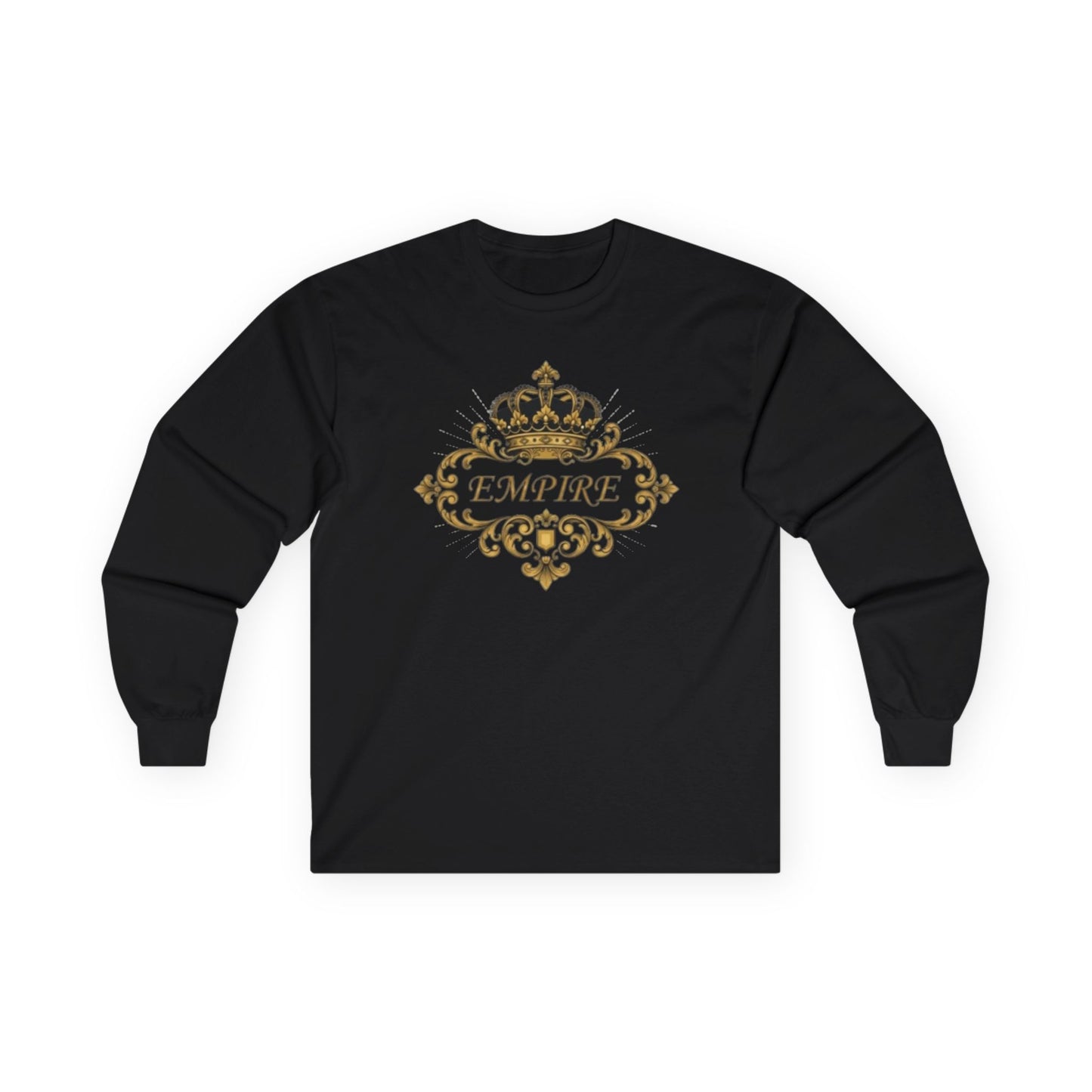 EMPIRE Baroque Crown Long Sleeve Tee — Premium Men's Cotton Shirt