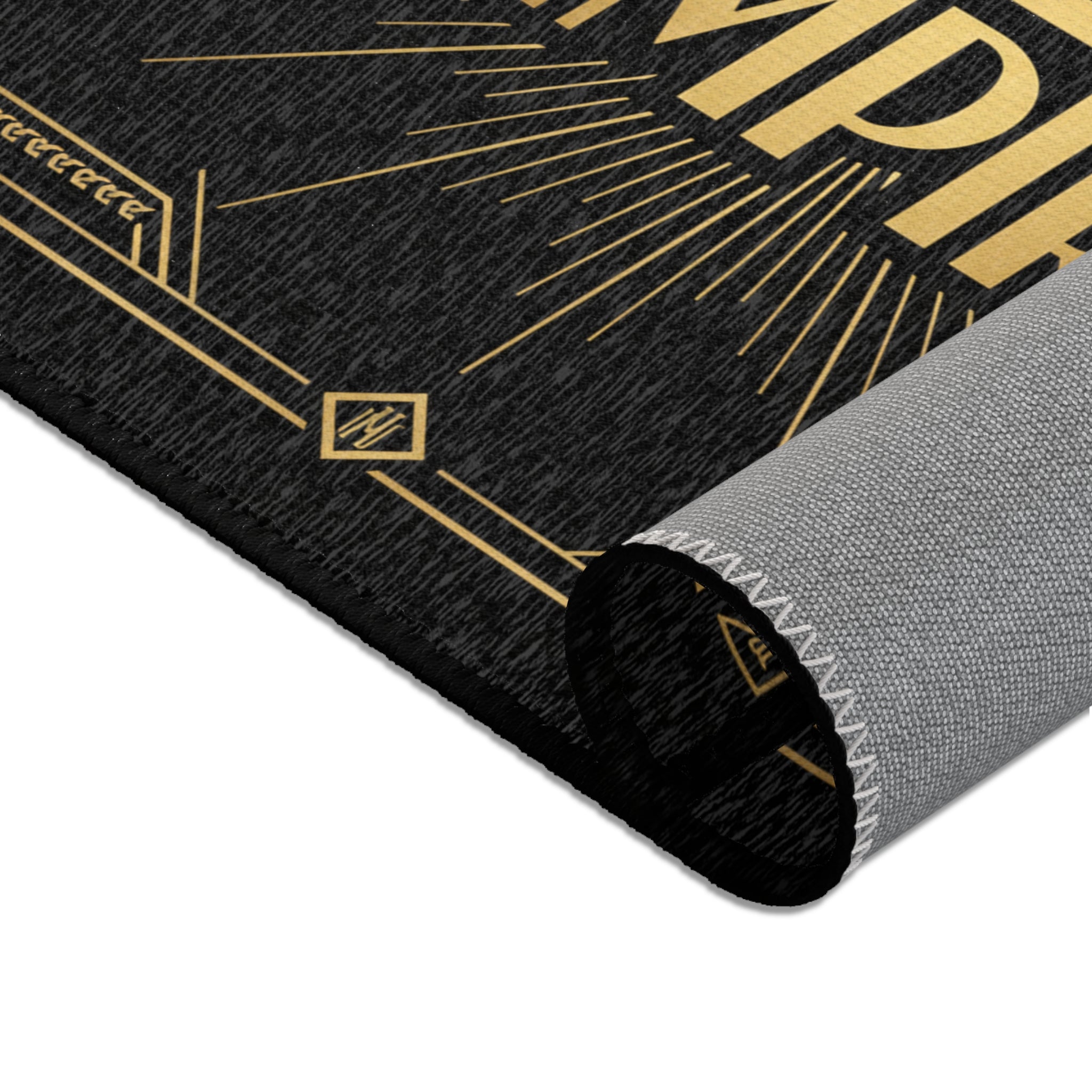EMPIRE Area Rug — Art Deco Black & Gold