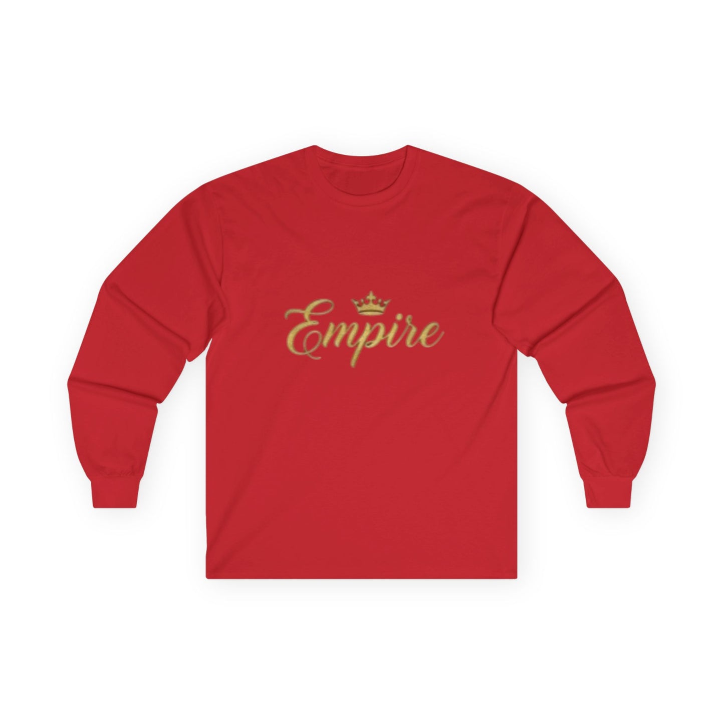 EMPIRE Long Sleeve Tee Red — Bold Women's Cotton Shirt
