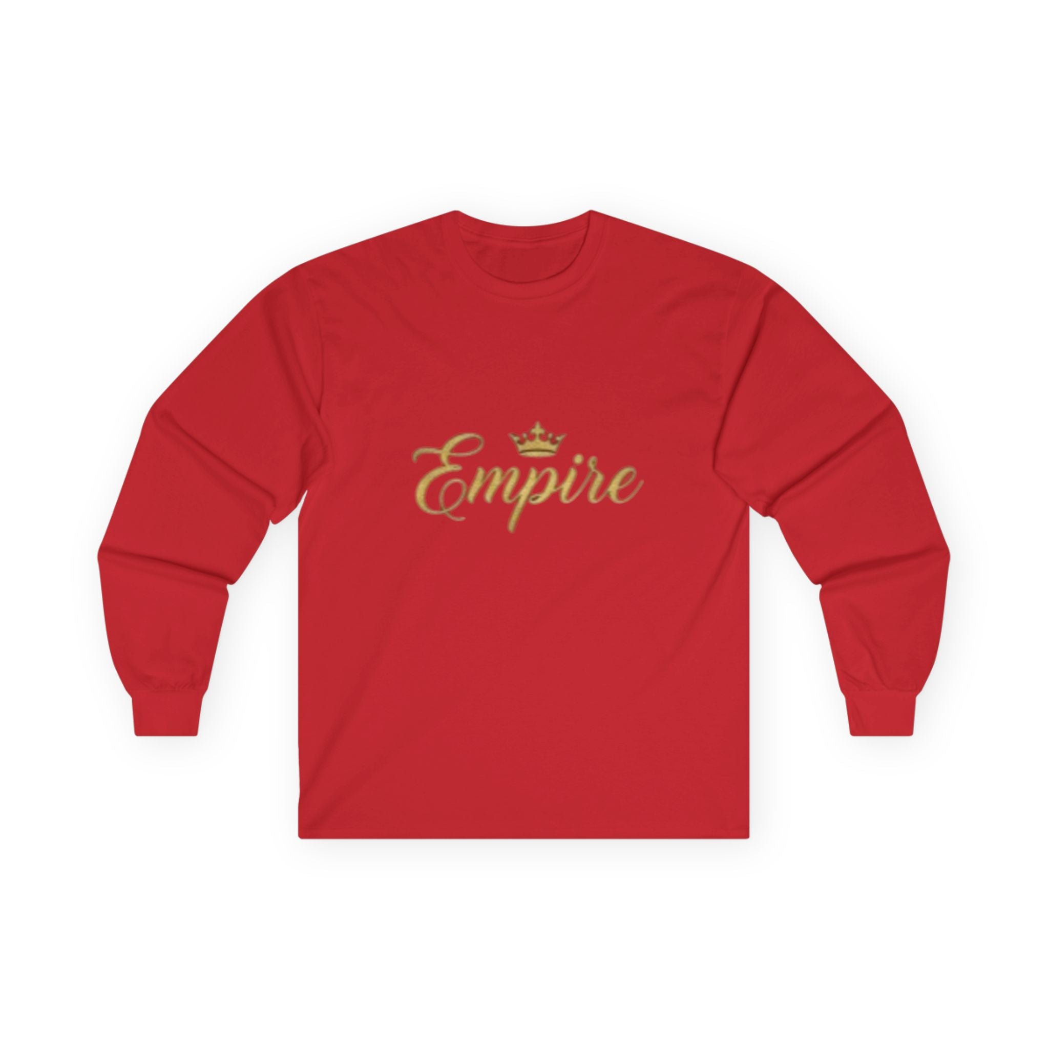 EMPIRE Long Sleeve Tee Red — Bold Women's Cotton Shirt